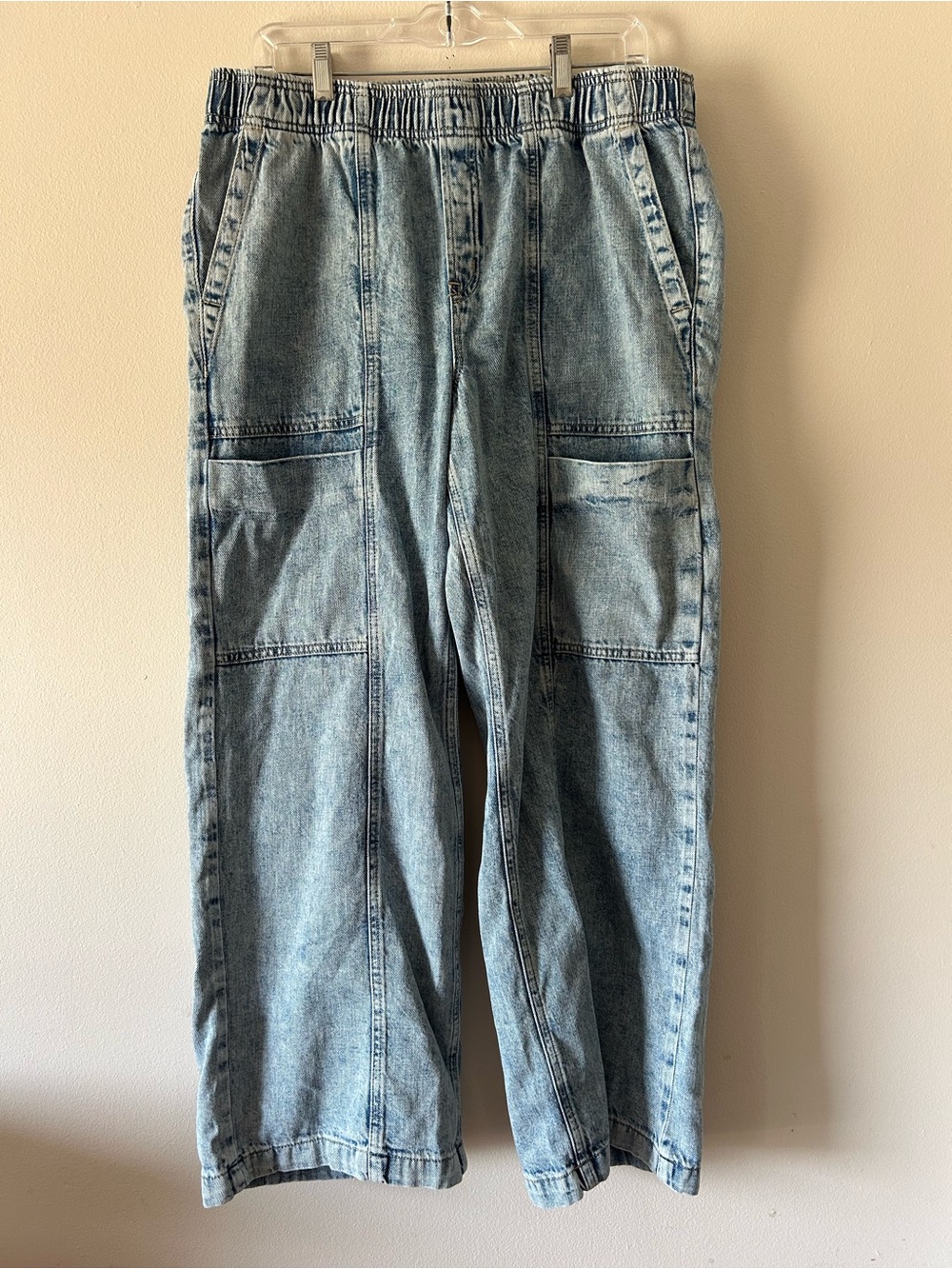 Gap Light Wash Denim Utility Jeans - Light Blue